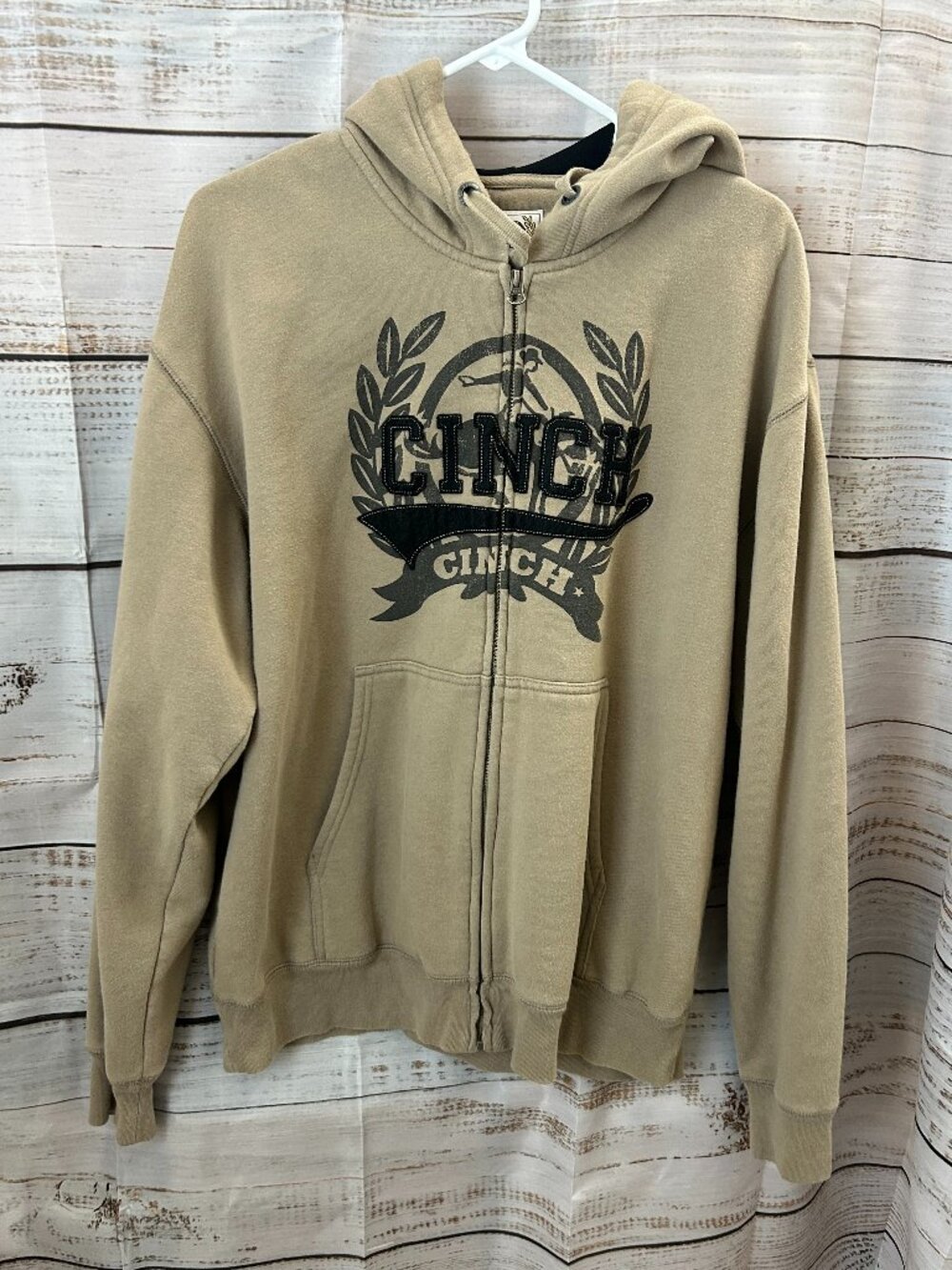 Cinch Full Zip Men's Hooded Jacket Size Medium